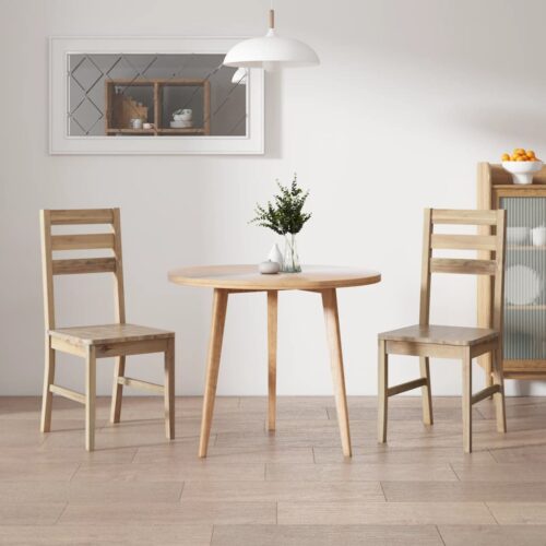 Dining Chairs 2pcs Solid Acacia Wood - Image 8