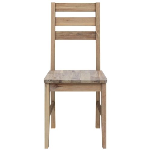 Dining Chairs 2pcs Solid Acacia Wood - Image 4