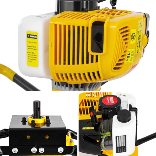 Giantz 74CC Post Hole Digger Motor Only Petrol Engine Yellow - Image 5