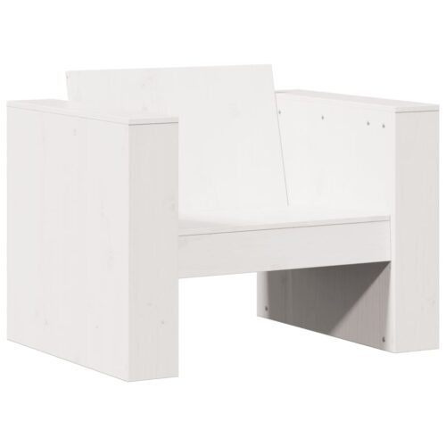 Garden Sofa White 79x60x62cm Solid Wood Pine
