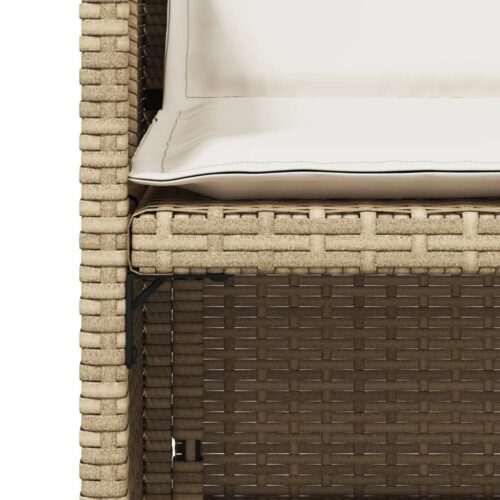Garden Chairs with Cushions 4pcs Beige Poly Rattan - Image 8