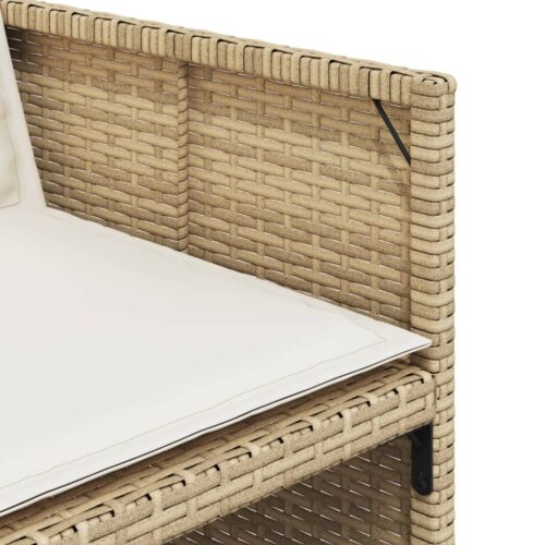 Garden Chairs with Cushions 4pcs Beige Poly Rattan - Image 9