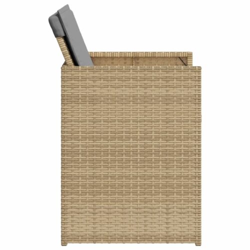 Garden Chairs with Cushions 4pcs Mix Beige Poly Rattan - Image 6