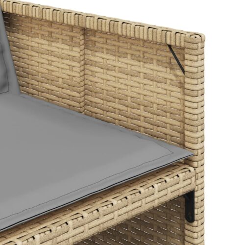 Garden Chairs with Cushions 4pcs Mix Beige Poly Rattan - Image 10