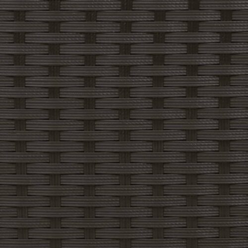 Garden Sofa 2-Seater with Canopy Stools Black Poly Rattan - Image 10