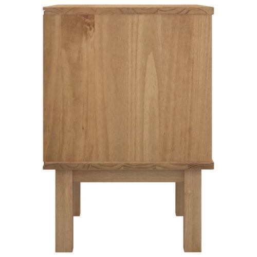 Bedside Cabinet OTTA Brown Grey 45x39x57cm Solid Wood Pine - Image 5