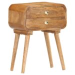 Bedside Cabinet 43x30x58cm Solid Mango Wood