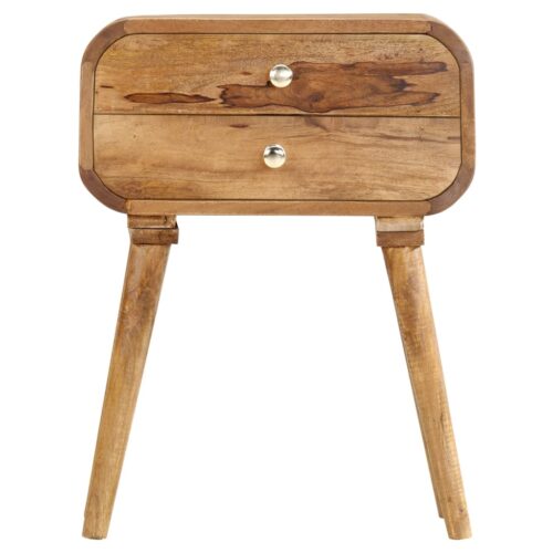 Bedside Cabinet 43x30x58cm Solid Mango Wood - Image 3