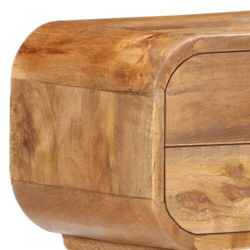 Bedside Cabinet 43x30x58cm Solid Mango Wood - Image 4