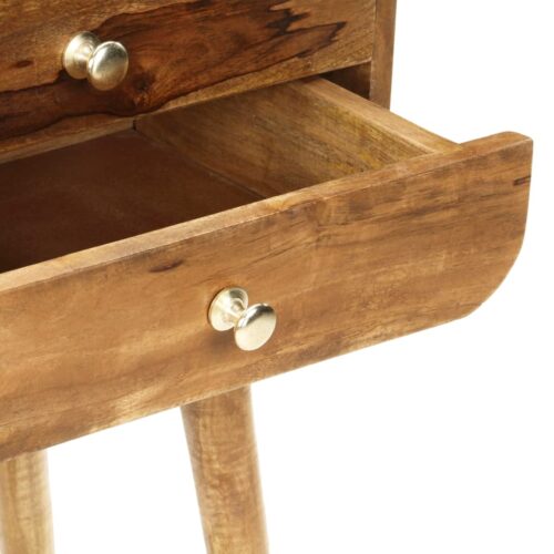 Bedside Cabinet 43x30x58cm Solid Mango Wood - Image 5