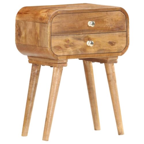 Bedside Cabinet 43x30x58cm Solid Mango Wood - Image 7