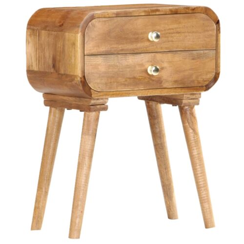 Bedside Cabinet 43x30x58cm Solid Mango Wood - Image 8