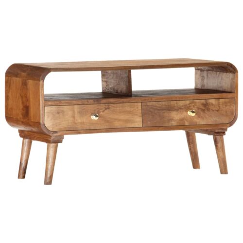 TV Cabinet 90x35x47cm Solid Mango Wood - Image 7