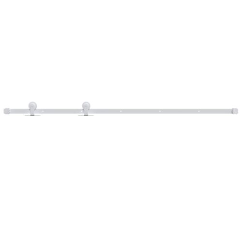 Sliding Door Hardware Kit 183cm Steel White - Image 2
