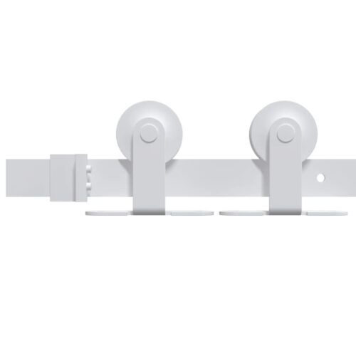 Sliding Door Hardware Kit 183cm Steel White - Image 3