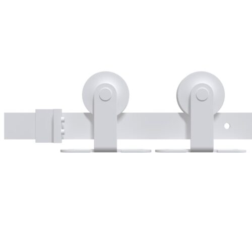 Sliding Door Hardware Kit 200cm Steel White - Image 3