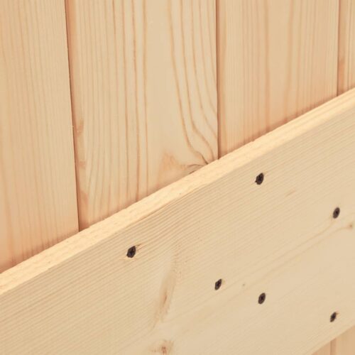 Sliding Door with Hardware Set 70x210cm Solid Wood Pine - Image 6