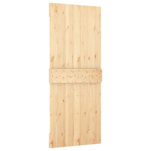 Sliding Door with Hardware Set 85x210cm Solid Wood Pine - Image 5
