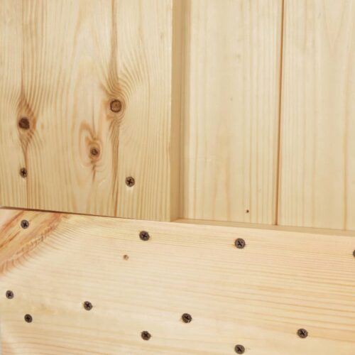 Sliding Door with Hardware Set 90x210cm Solid Wood Pine - Image 6