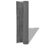 Double-Sided Garden Fence PVC 90x300cm Grey