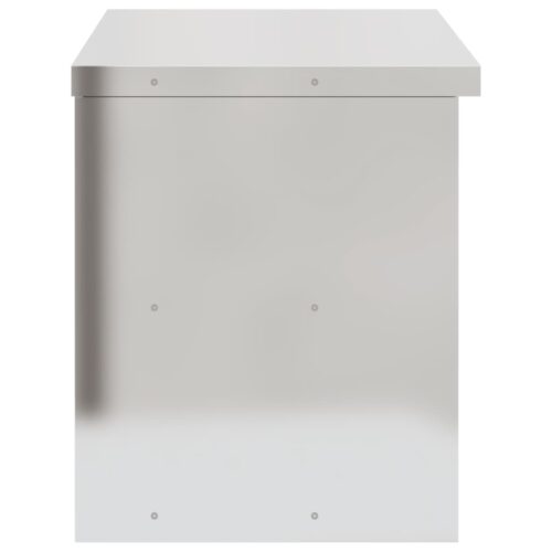 Kitchen Wall Cabinet with Sliding Doors Stainless Steel - Image 7