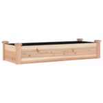 Garden Raised Bed with Liner 120x45x25cm Solid Wood Fir