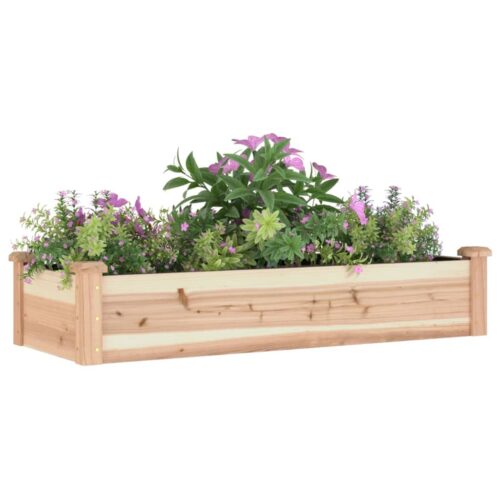 Garden Raised Bed with Liner 120x45x25cm Solid Wood Fir - Image 3