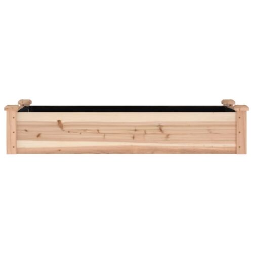 Garden Raised Bed with Liner 120x45x25cm Solid Wood Fir - Image 4