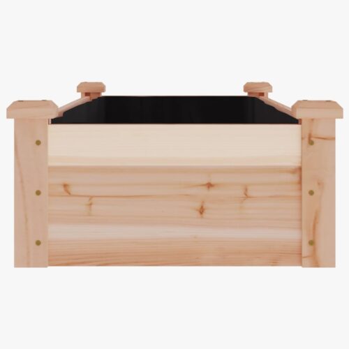 Garden Raised Bed with Liner 120x45x25cm Solid Wood Fir - Image 5