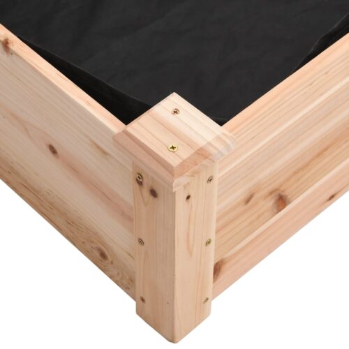 Garden Raised Bed with Liner 120x45x25cm Solid Wood Fir - Image 7