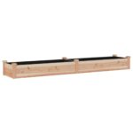 Garden Raised Bed with Liner 240x45x25cm Solid Wood Fir