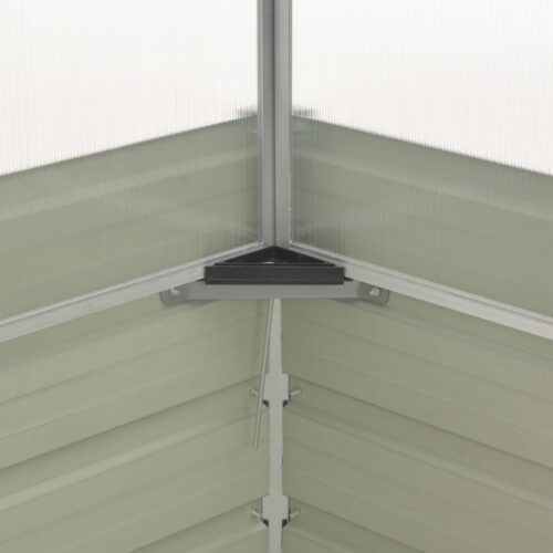 Galvanised Steel Greenhouse Walk-in Garden Shed Plant Storage House Brown 100x85cm - Image 6