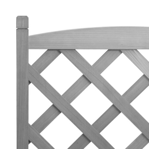 Planter with Trellis Grey Solid Wood Fir - Image 6