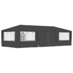 Professional Party Tent with Side Walls 4x9m Anthracite 90 g/m