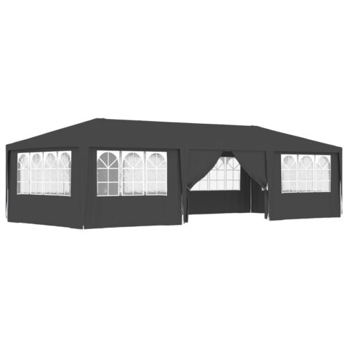 Professional Party Tent with Side Walls 4x9m Anthracite 90 g/m - Image 2
