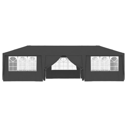 Professional Party Tent with Side Walls 4x9m Anthracite 90 g/m - Image 3
