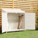 Garden Shed White 102x52x112cm Solid Wood Fir