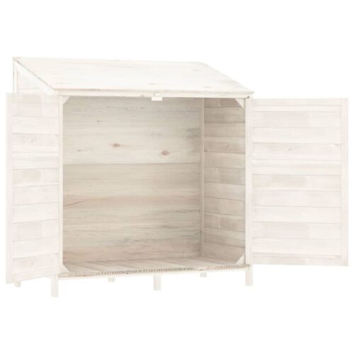 Garden Shed White 102x52x112cm Solid Wood Fir - Image 4