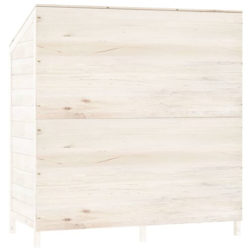 Garden Shed White 102x52x112cm Solid Wood Fir - Image 6