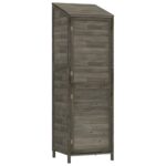 Garden Shed Anthracite 55x52x174.5cm Solid Wood Fir