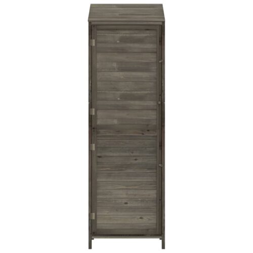 Garden Shed Anthracite 55x52x174.5cm Solid Wood Fir - Image 4