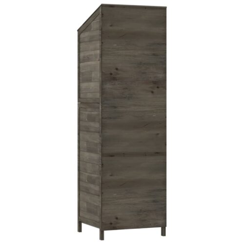 Garden Shed Anthracite 55x52x174.5cm Solid Wood Fir - Image 6