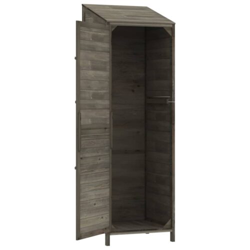 Garden Shed Anthracite 55x52x174.5cm Solid Wood Fir - Image 7