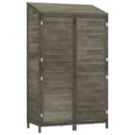 Garden Storage Cabinet Shed Outdoor Tool Workshop Wood Cupboard 102x52x174.5cm