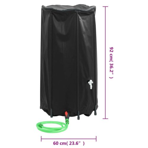 Water Tank with Tap Foldable 250 L PVC - Image 9