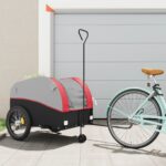 Bike Trailer Black Red 45 kg Iron