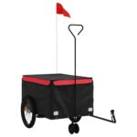 Bike Trailer Black Red 45 kg Iron