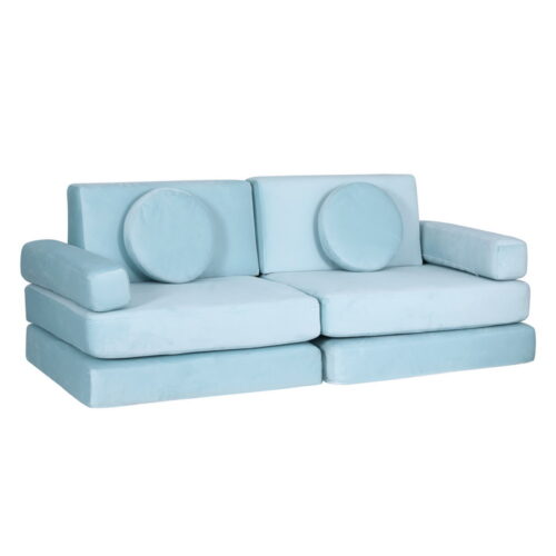 Artiss Sofa Bed 2 Seater Couch Kid Play DIY Modular Lounge Chaise Suite Velvet - Image 3