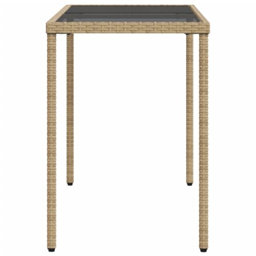 5-Piece Garden Dining Set with Cushions Mix Beige Poly Rattan Wicker Outdoor Patio Furniture - Image 10