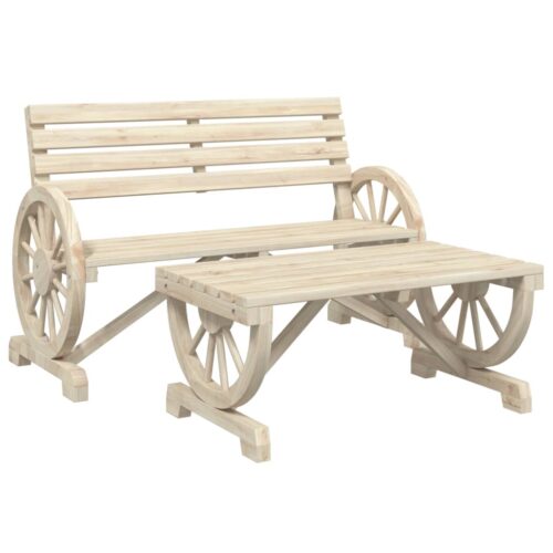 2-Piece Garden Lounge Set Wood Timber Outdoor Patio Furniture Fir